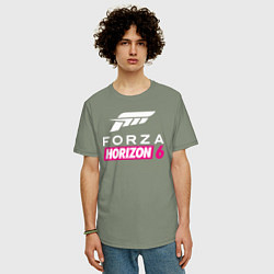 Футболка оверсайз мужская Forza Horizon 6 logo, цвет: авокадо — фото 2