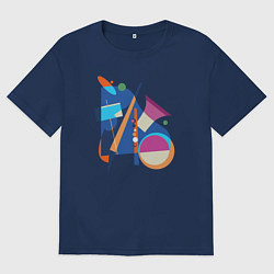 Мужская футболка оверсайз Абстрактный джаз