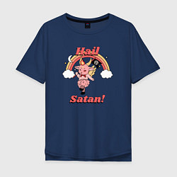 Мужская футболка оверсайз Hail Satan