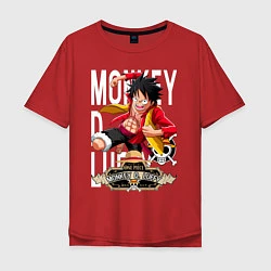 Мужская футболка оверсайз One Piece Monkey Большой Куш Манки