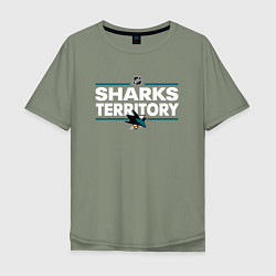 Мужская футболка оверсайз SHARKS TERRITORY САН-ХОСЕ ШАРКС