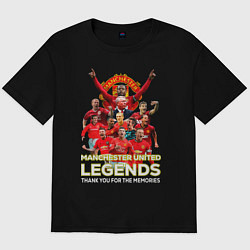 Футболка оверсайз мужская Легенды Манчестера Manchester United Legends, цвет: черный