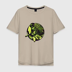 Мужская футболка оверсайз Снейк в джунглях