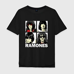 Мужская футболка оверсайз Ramones, Рамонес Портреты