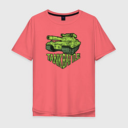 Мужская футболка оверсайз Tank battle