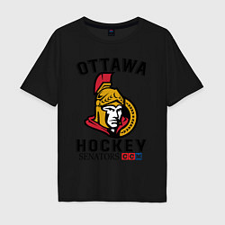 Футболка оверсайз мужская OTTAWA SENATORS ОТТАВА СЕНАТОРЗ, цвет: черный