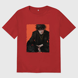 Футболка оверсайз мужская Мегуми, цвет: красный