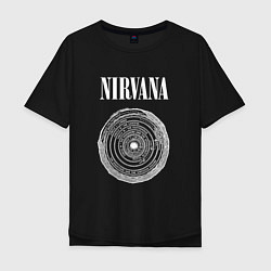 Футболка оверсайз мужская Nirvana Нирвана Круги ада, цвет: черный