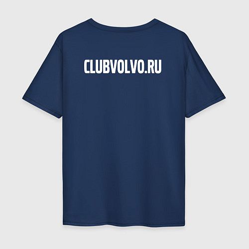 Мужская футболка оверсайз VOLVO логотип лось / Тёмно-синий – фото 2