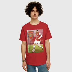 Футболка оверсайз мужская Arsenal, Mesut Ozil, цвет: красный — фото 2