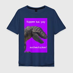 Мужская футболка оверсайз Суровый динозавр