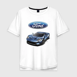 Мужская футболка оверсайз Ford - legendary racing team!