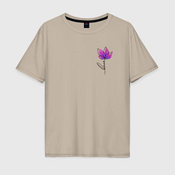 Мужская футболка оверсайз Любовь в цветке