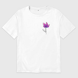 Футболка оверсайз мужская Любовь в цветке, цвет: белый