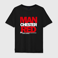 Мужская футболка оверсайз MANCHESTER UNITED RED Манчестер Юнайтед