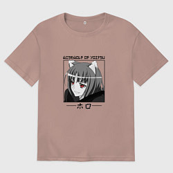 Футболка оверсайз мужская Волчица и пряности Spice and Wolf, Холо, цвет: пыльно-розовый