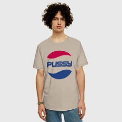 Футболка оверсайз мужская Pepsi Pussy, цвет: миндальный — фото 2