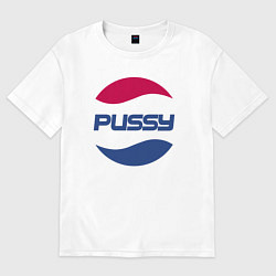 Футболка оверсайз мужская Pepsi Pussy, цвет: белый