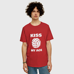 Футболка оверсайз мужская Kiss - My Ace, цвет: красный — фото 2