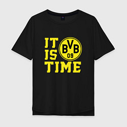 Футболка оверсайз мужская Borussia Dortmund Боруссия Дортмунд, цвет: черный