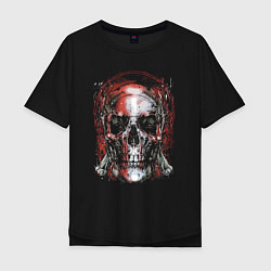Мужская футболка оверсайз Magnetic skull Psychedelics