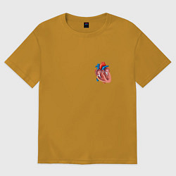 Мужская футболка оверсайз Анатомия Сердце