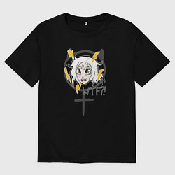 Мужская футболка оверсайз Девушка ведьма - WTF