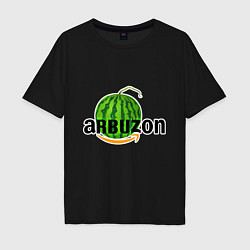 Футболка оверсайз мужская Арбузон, цвет: черный