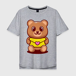 Мужская футболка оверсайз Bear & Heart