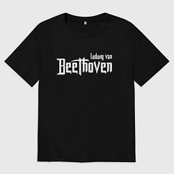 Мужская футболка оверсайз Бетховен