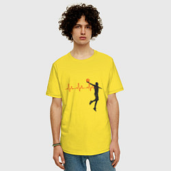 Футболка оверсайз мужская Basketball Pulse, цвет: желтый — фото 2