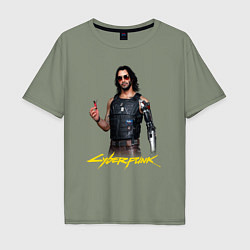 Мужская футболка оверсайз Cyberpunk2077 Johnny