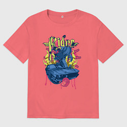 Мужская футболка оверсайз Rider Dragon