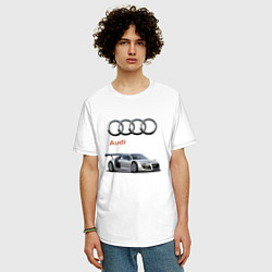 Футболка оверсайз мужская Audi Germany, цвет: белый — фото 2