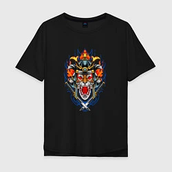 Мужская футболка оверсайз Wild Tiger Samurai