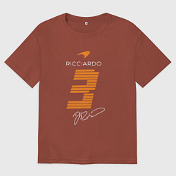 Футболка оверсайз мужская Ландо Норрис 4 формула, цвет: кирпичный