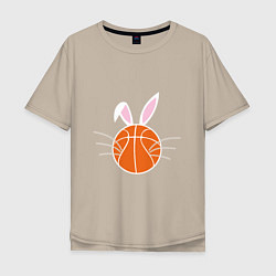 Мужская футболка оверсайз Basketball Bunny