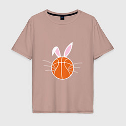 Мужская футболка оверсайз Basketball Bunny