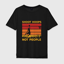 Футболка оверсайз мужская Shoot hoops, цвет: черный