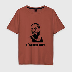 Футболка оверсайз мужская Fun guy Леонард Кавай, цвет: кирпичный