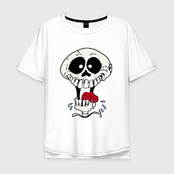 Мужская футболка оверсайз Smile Hype Skull