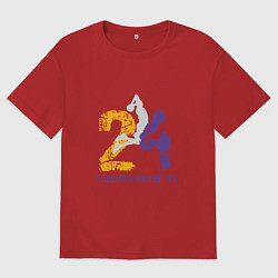 Футболка оверсайз мужская Kobe Never Die - 24, цвет: красный