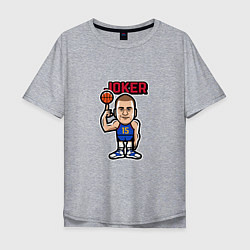 Футболка оверсайз мужская Nikola Jokic, цвет: меланж