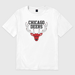 Футболка оверсайз мужская Chicago deers, цвет: белый