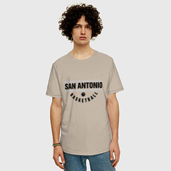 Футболка оверсайз мужская San Antonio Basketball, цвет: миндальный — фото 2