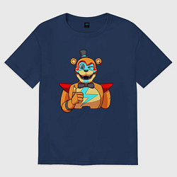 Футболка оверсайз мужская Five Nights at Freddys: Security Breach - Глэмрок, цвет: тёмно-синий