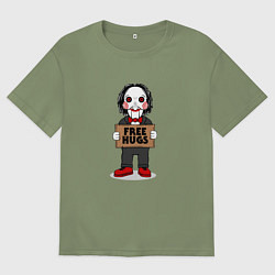 Футболка оверсайз мужская Free Billy Hugs, цвет: авокадо