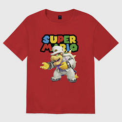 Футболка оверсайз мужская Super mario Bowser, цвет: красный