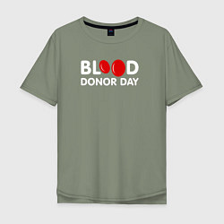 Мужская футболка оверсайз Blood Donor Day