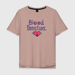 Мужская футболка оверсайз Blood Donation